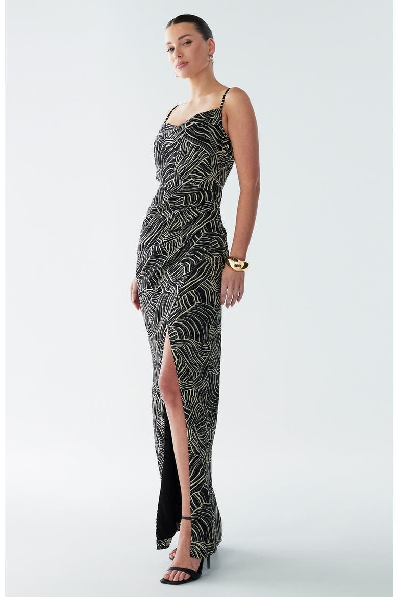 Reenie Dress, Alternate, color, Black Abstract