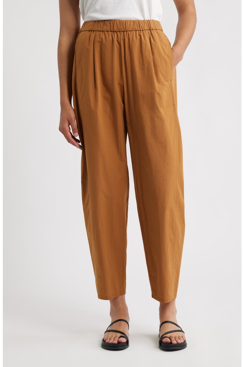 Pleated Lantern Ankle Pants, Main, color, BRONZE