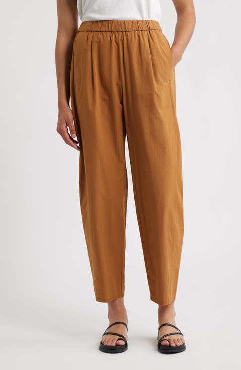 Pleated Lantern Ankle Pants