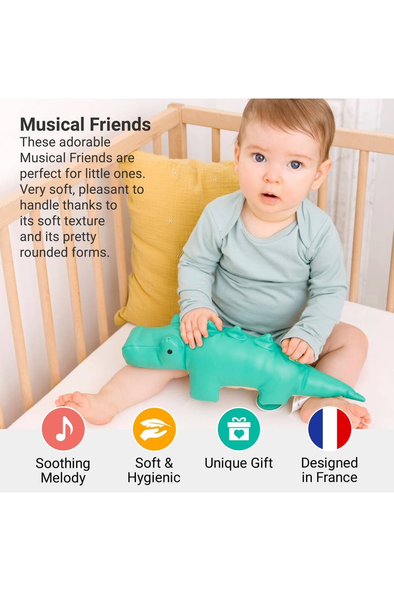 Musical Animals - Crocodile, Plush Baby Music Box, Nursery Toy, Alternate, color, Green