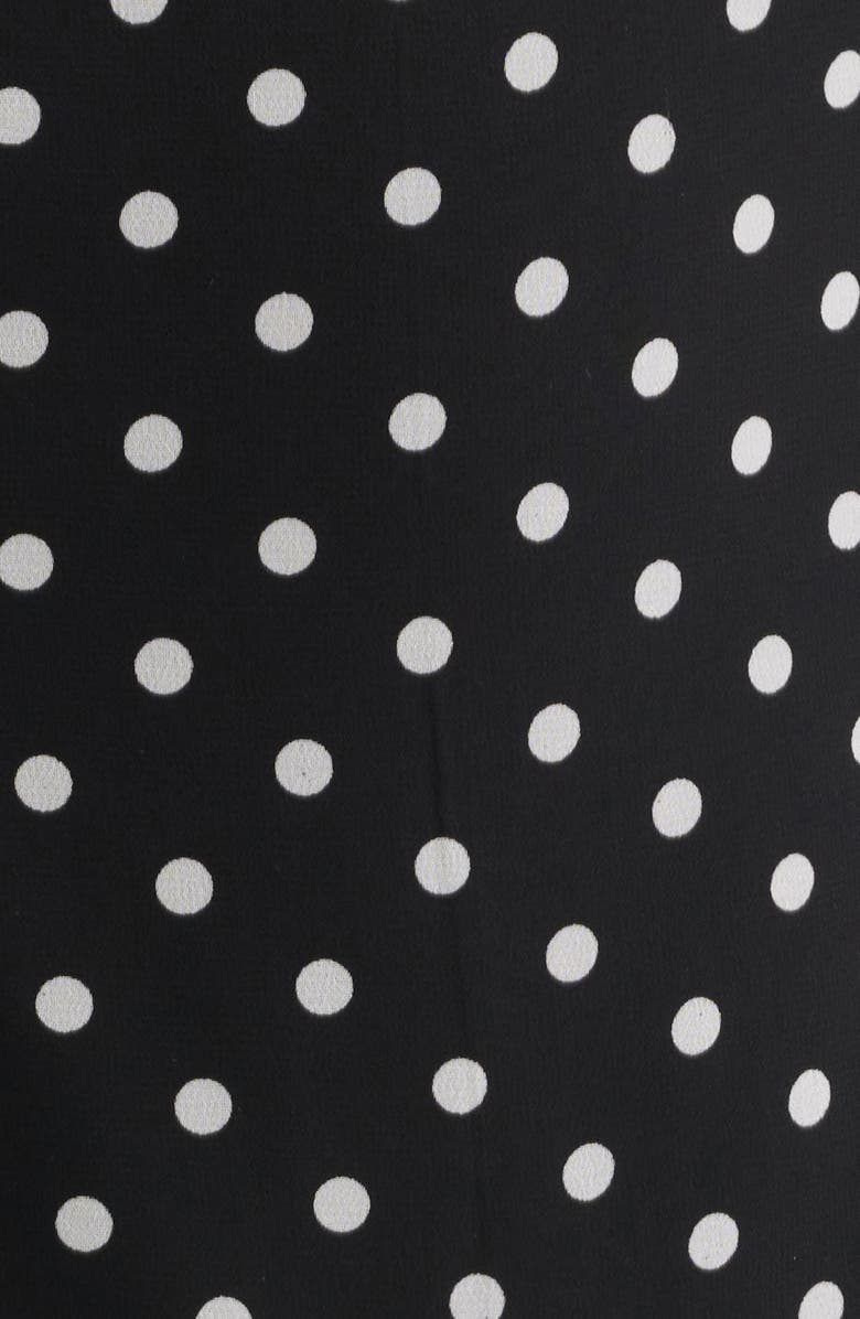 Princess Polly Delamere Polka Dot Halter Minidress, Alternate, color, Black / White