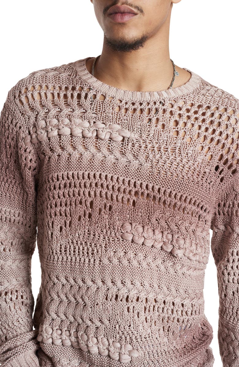 John Varvatos Leone Mixed Stitch Sweater, Alternate, color, 