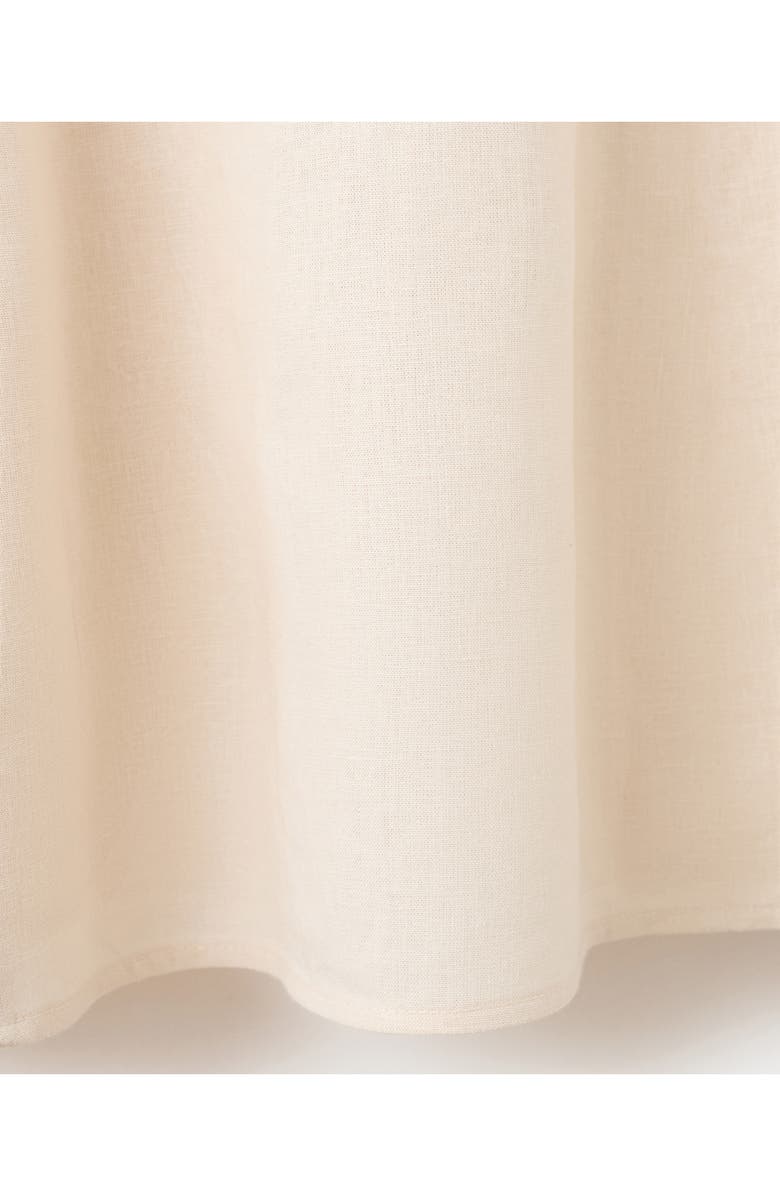 MANGO Back Cutout Linen Blend A-Line Dress, Alternate, color, Ecru