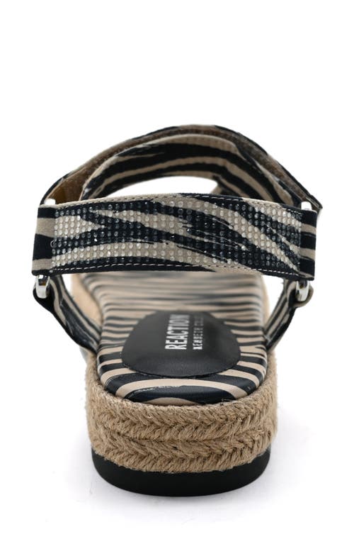 Reaction Kenneth Cole Coast Espadrille Sandal In Zebra Microsuede