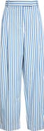 PARTOW Varick Stripe Cotton Straight Leg Pants