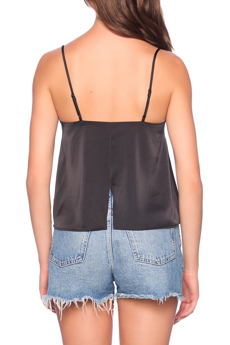 Satin Camisole, Alternate, color, BLACK