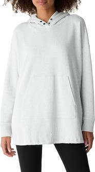 Eileen Fisher Cotton Blend Tunic Hoodie