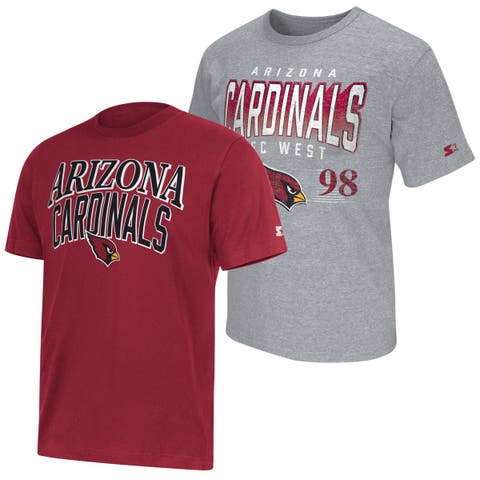 Men's Starter  Cardinal/Heather Gray Arizona Cardinals Two-Pack Logo T-Shirt Set