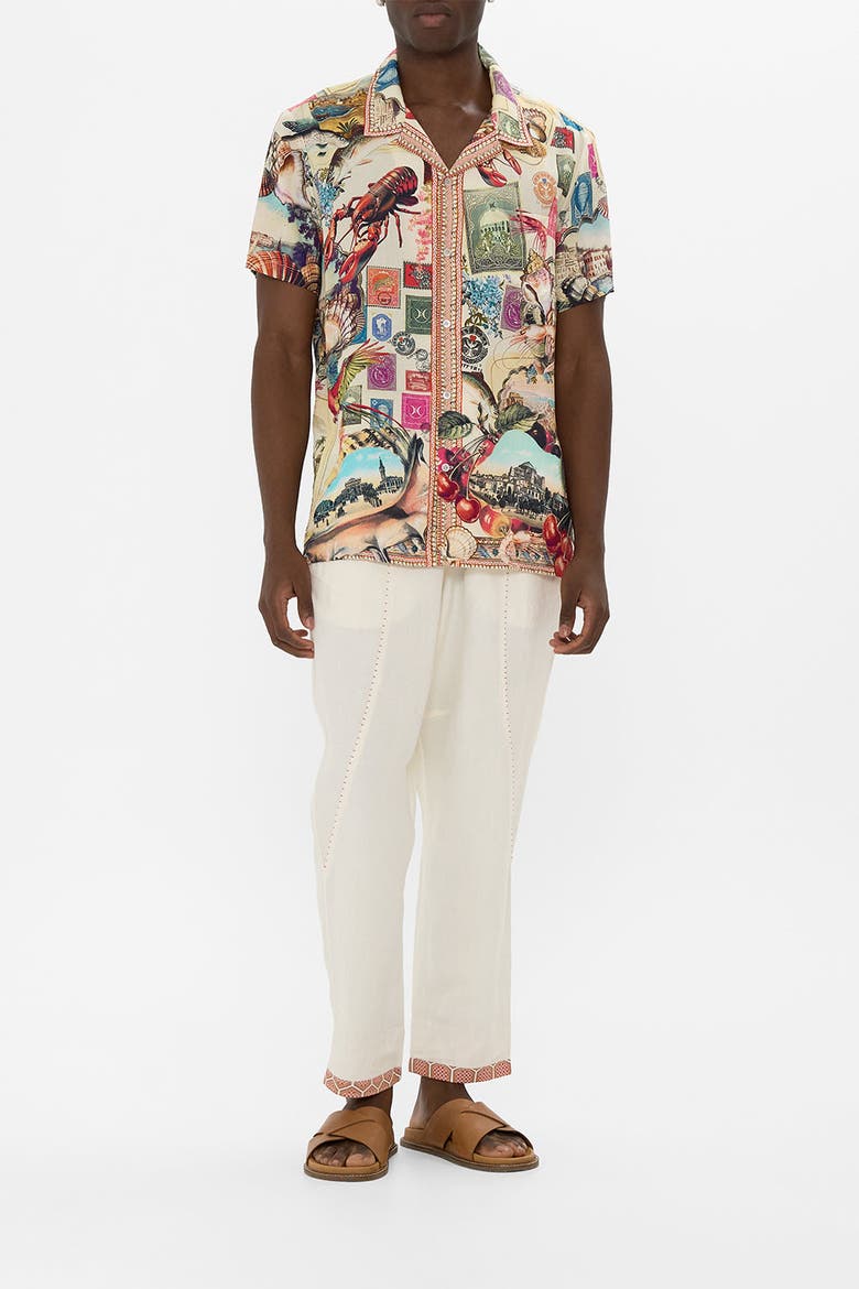 Relaxed Panelled Pant With Silk Belt Notes From The Road, Alternate, color, Notes From The Road