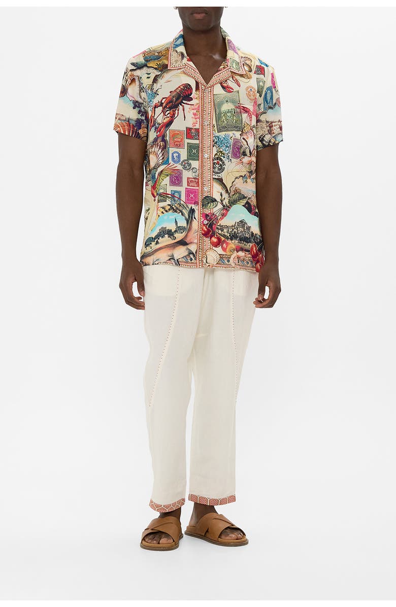 Camilla Relaxed Panelled Pant With Silk Belt Notes From The Road, Alternate, color, Notes From The Road