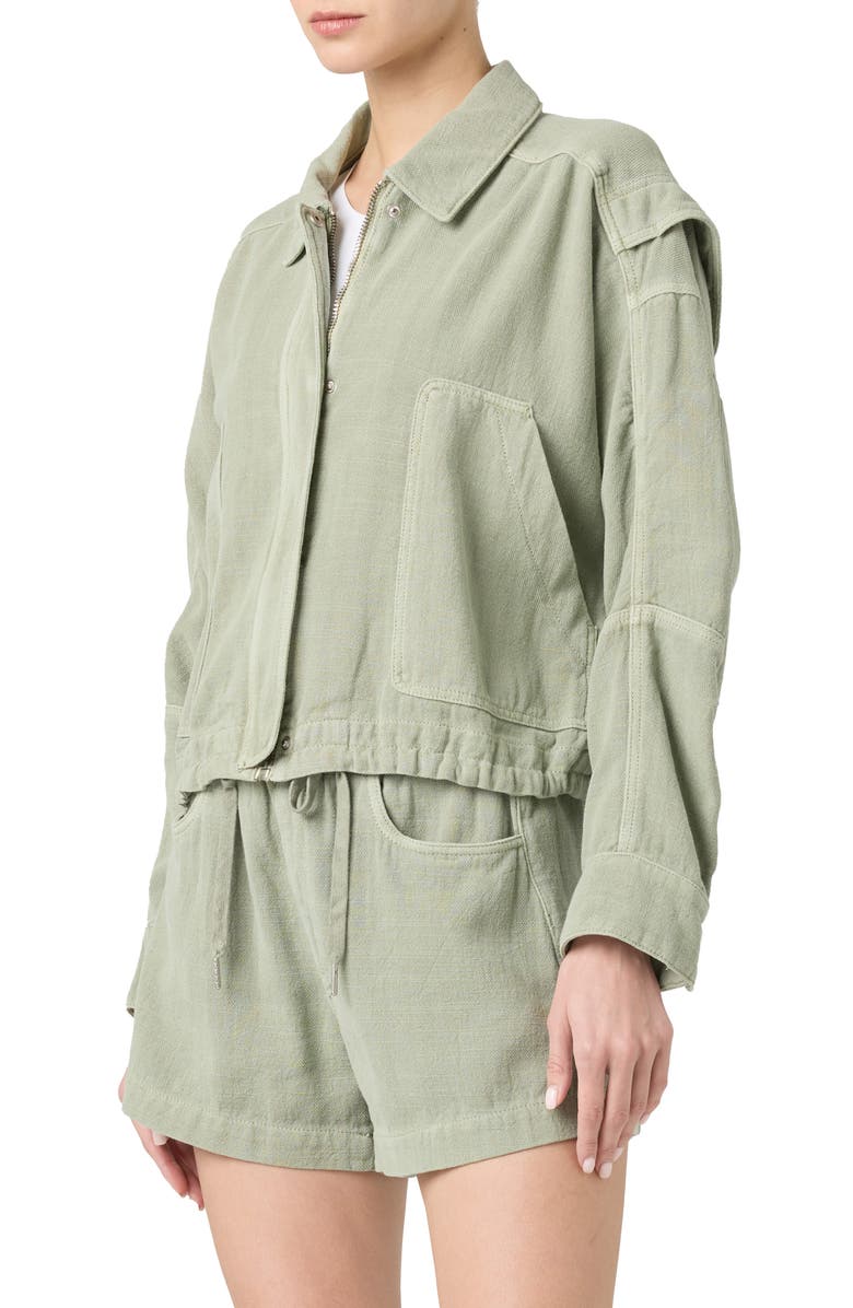BLANKNYC Cotton & Linen Utility Jacket, Alternate, color, Desert Sage