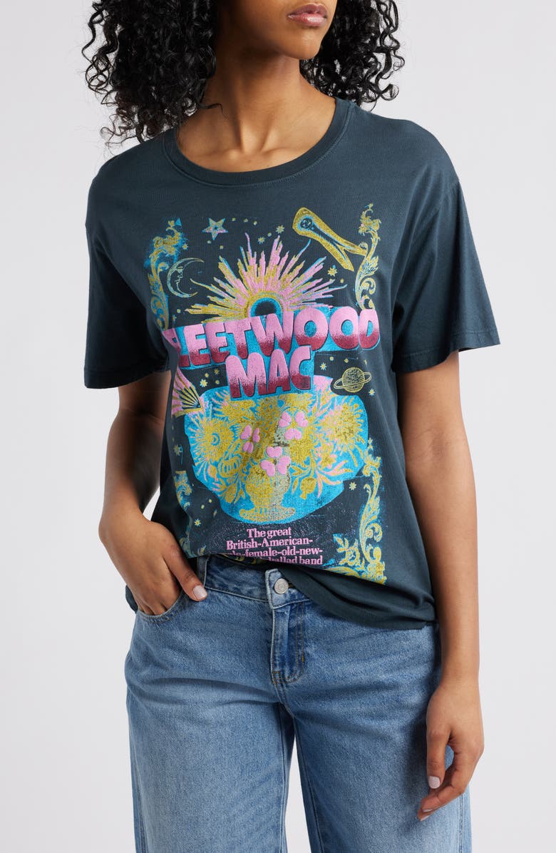 Daydreamer Fleetwood Mac Celestial Bouquet Cotton Graphic T-Shirt, Main, color, 