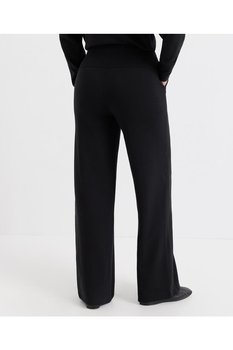 Organic Cotton Roam Pintuck Wide Leg Pant, Alternate, color, Black