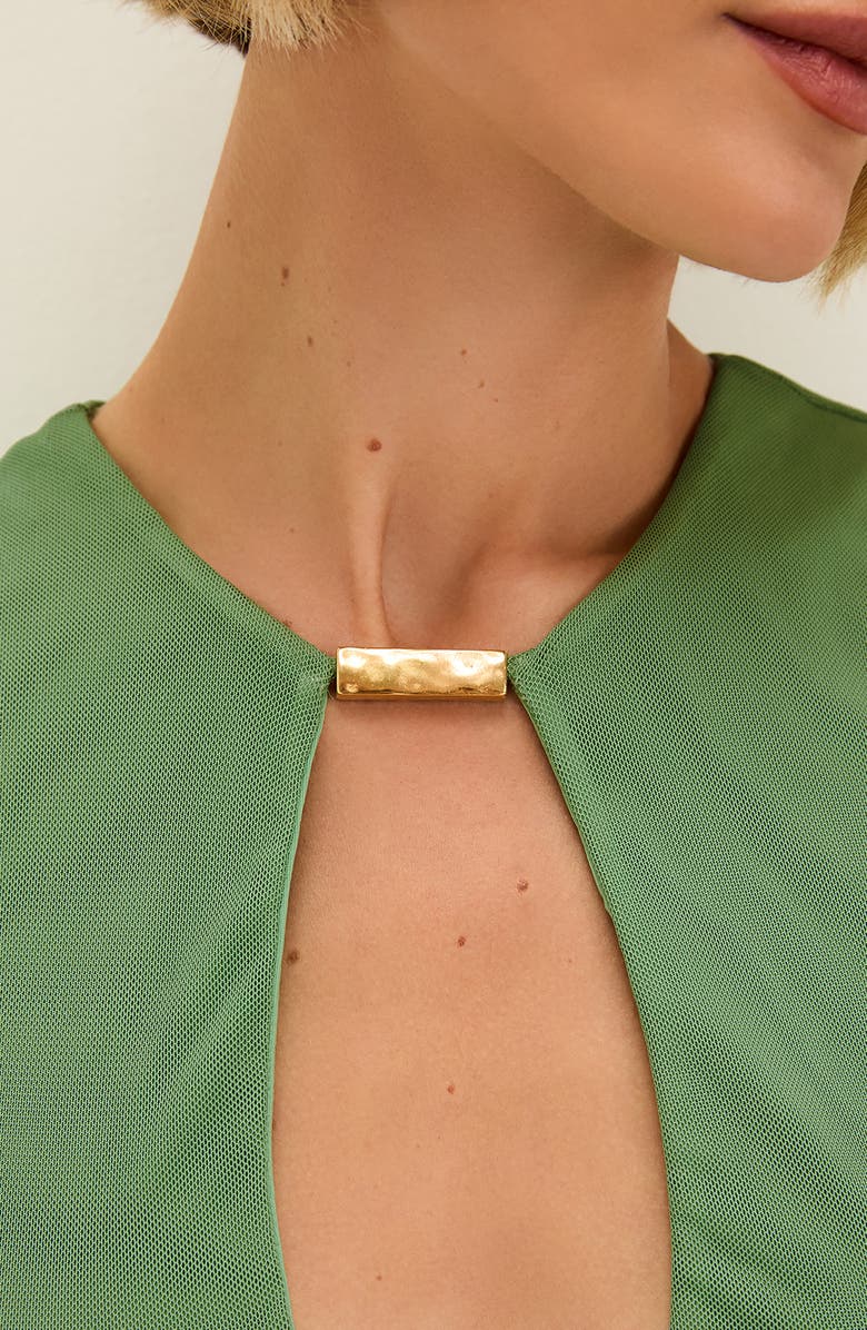 ViX Paula Hermanny Anaya Ruched Cover-Up Dress, Alternate, color, Green