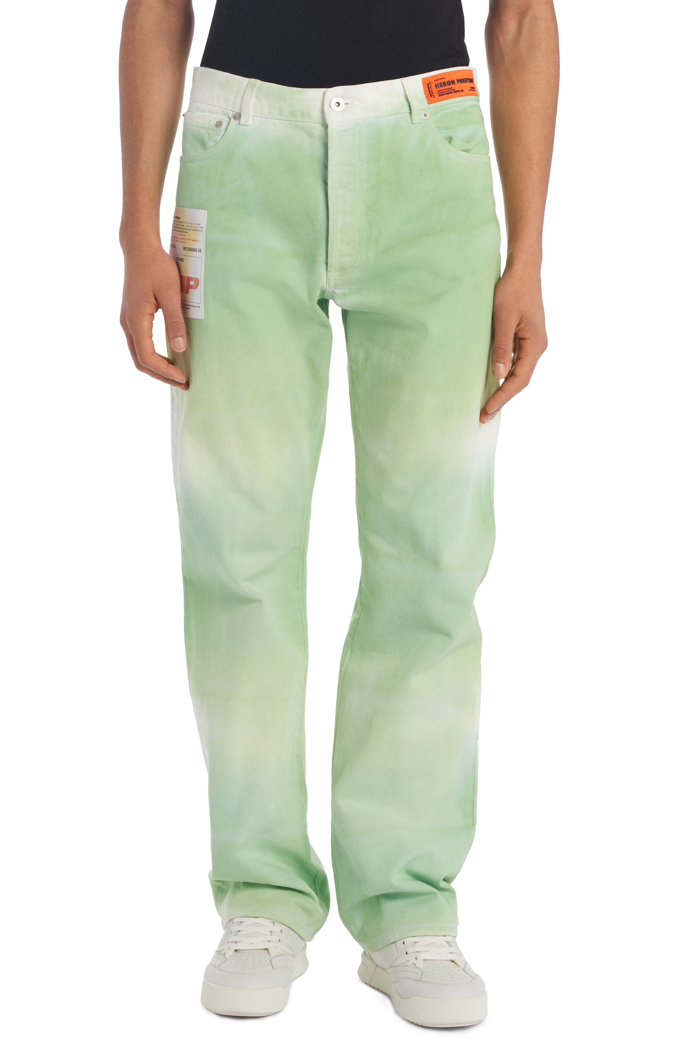 Heron Preston Logo Label Tie Dye Carpenter Jeans (Men) | Nordstrom