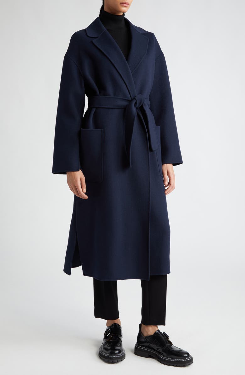Max Mara Nina Belted Double Face Wool Coat, Main, color,