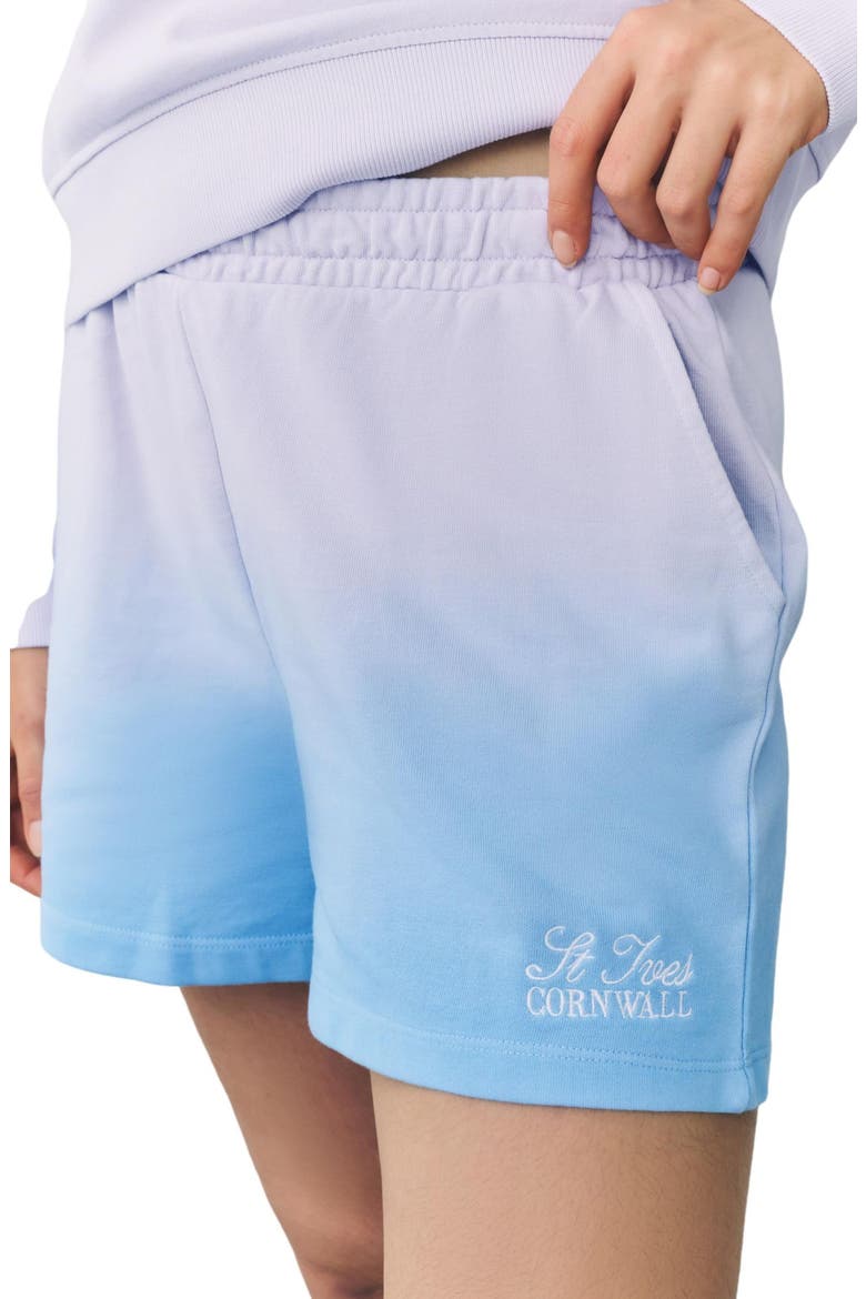 Ombré Sweat Shorts, Alternate, color, BLUE