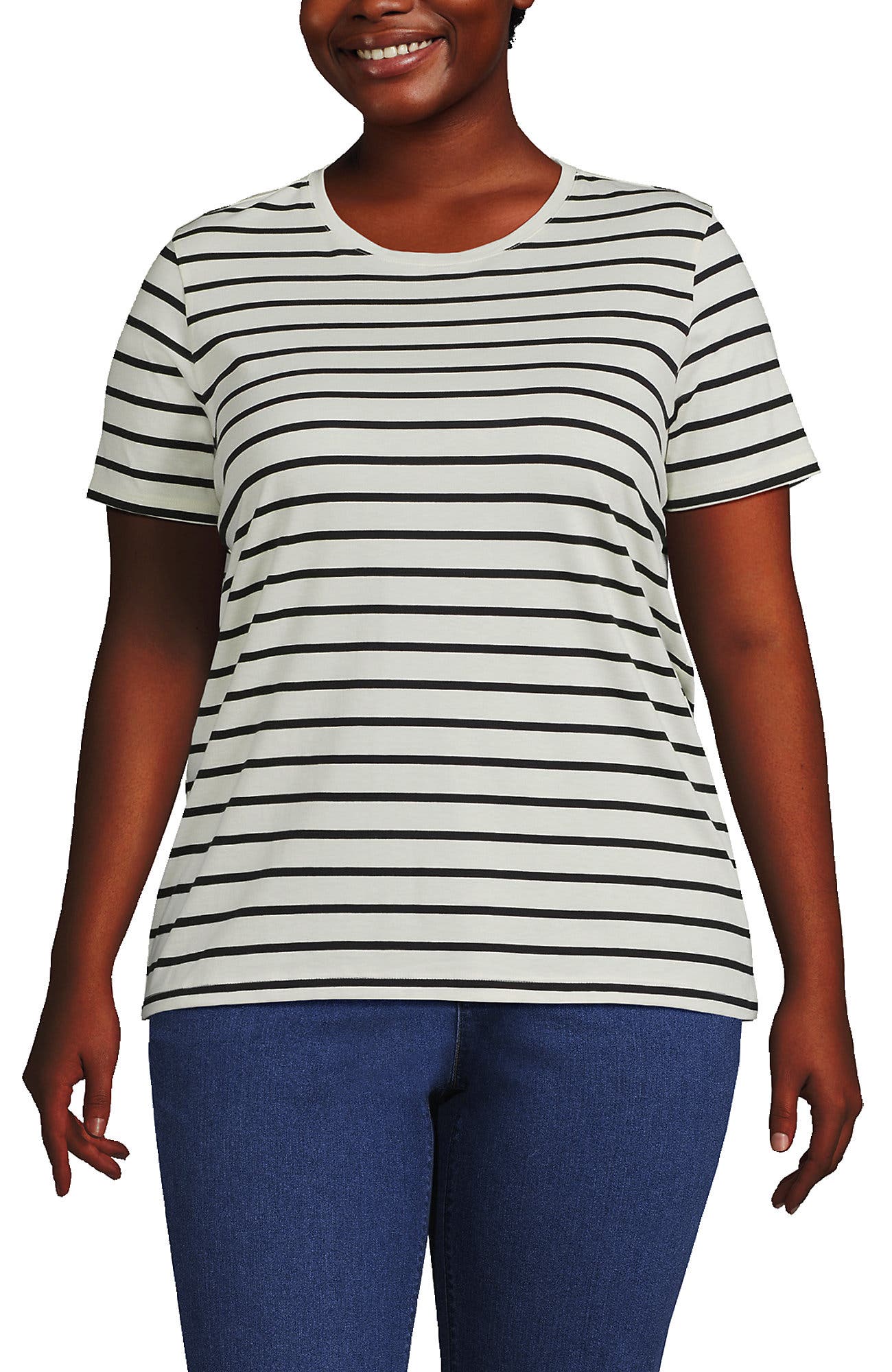 selected Ivory/Black Breton Stripe