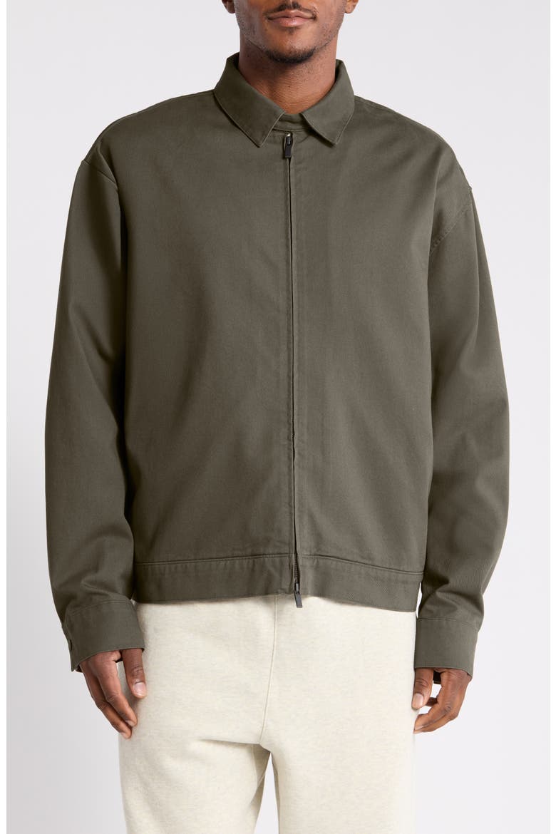 Cotton Twill Work Jacket, Alternate, color, MOSS