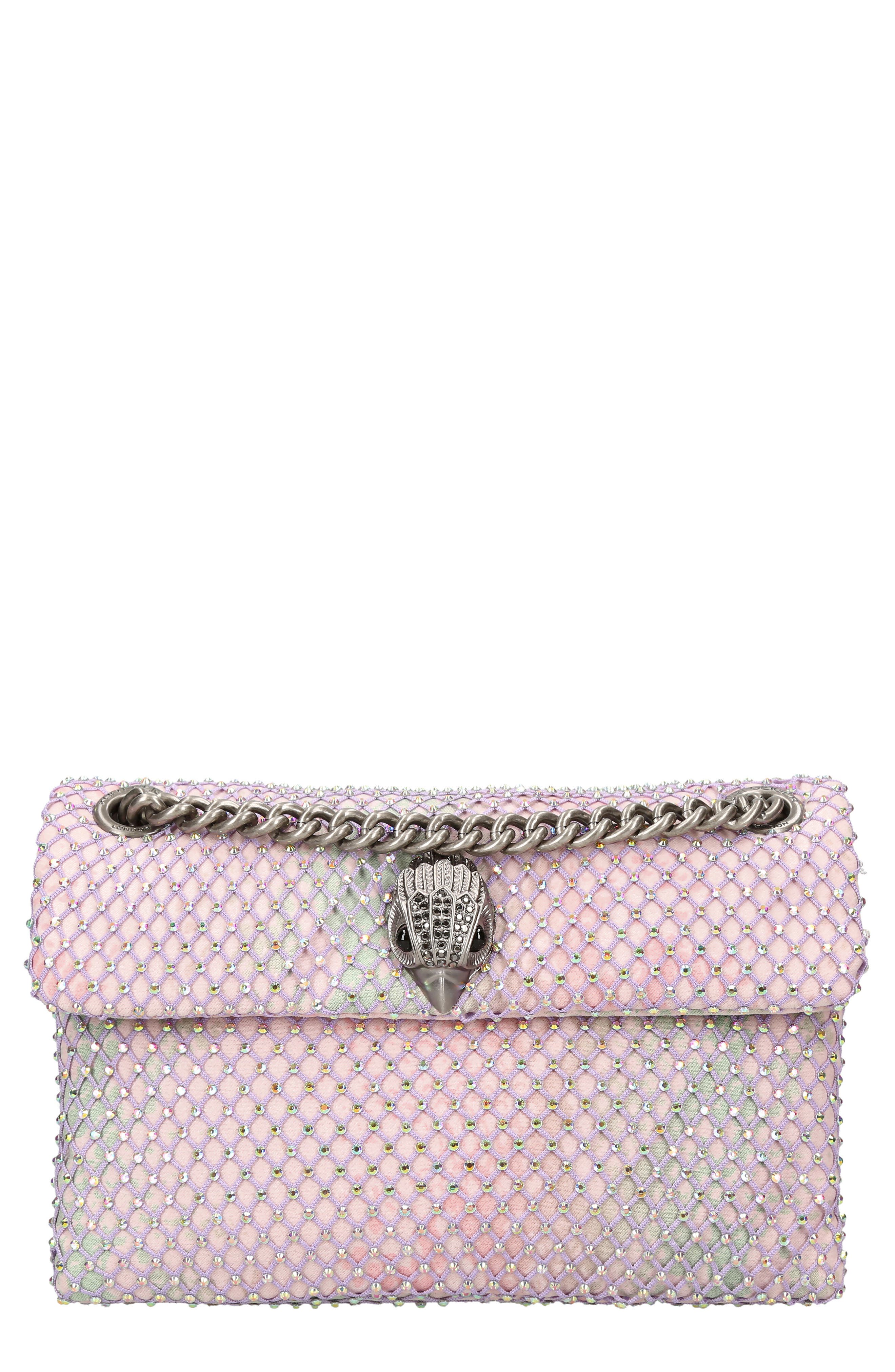 Kurt Geiger London Mini Kensington Embellished Fabric Convertible Crossbody Bag, Main, color, 