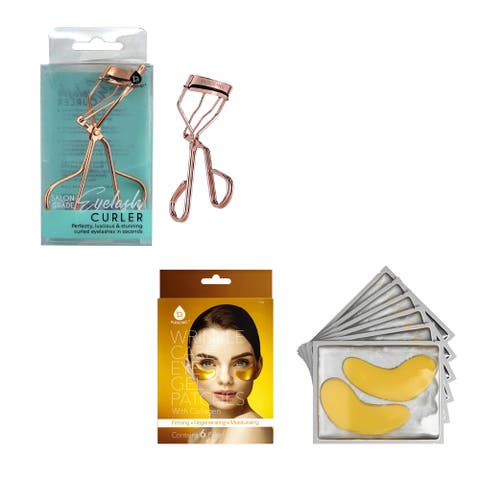 Ultimate Eye Care & Beauty Bundle Wrinkle Care Eye Gel Patches + Salon Grade Eyelash Curler