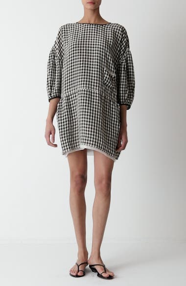 white christmas dresses Arabella Check Mini Dress – ban.do main image 0