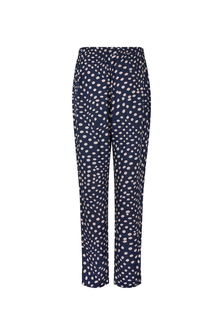 MaPless Polka Dot Tapered Pants, Alternate, color, Navy Blazer