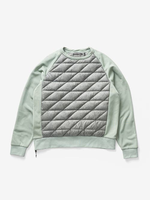 Holden Outerwear Down Crew Sweater In Gray