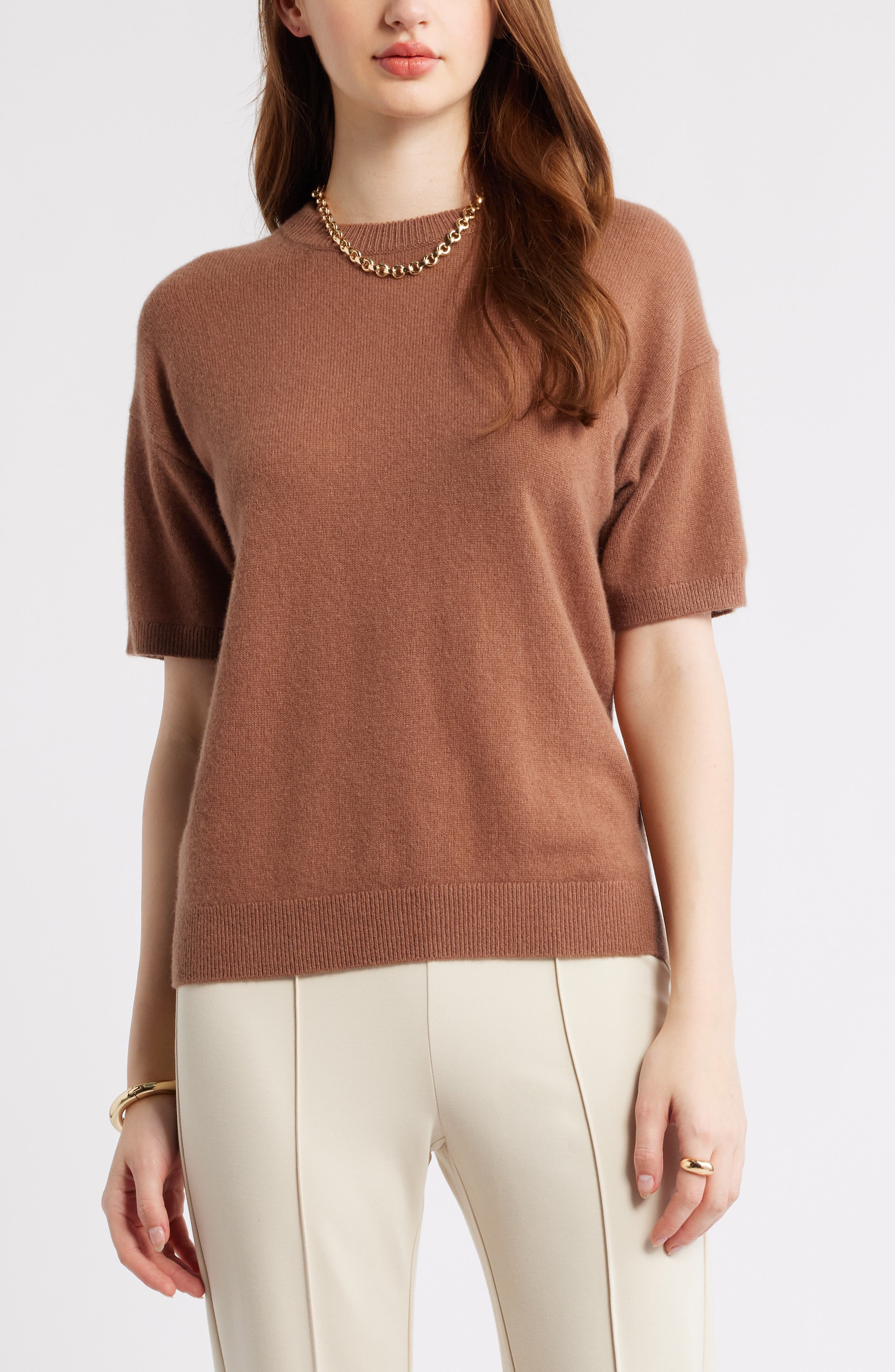 Short Sleeve Cashmere Sweater - image 5