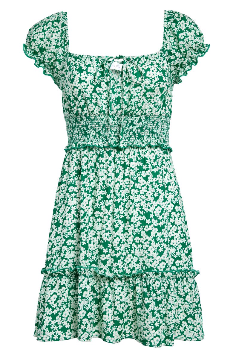 All in Favor Smocked Minidress, Main, color, 