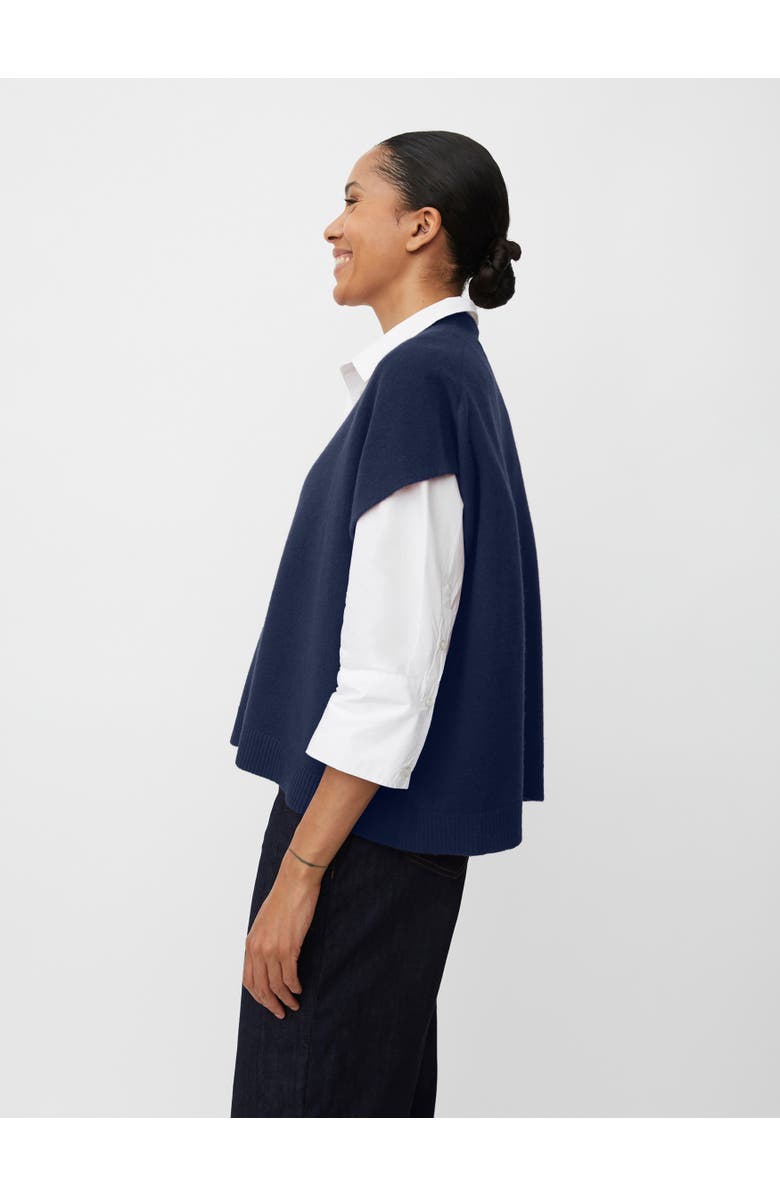 Masai Copenhagen MaLucanne Short Sleeve V-Neck Cardigan, Alternate, color, Navy Blazer