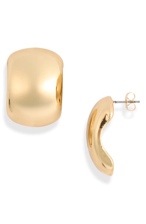 Large Dome Stud Earrings