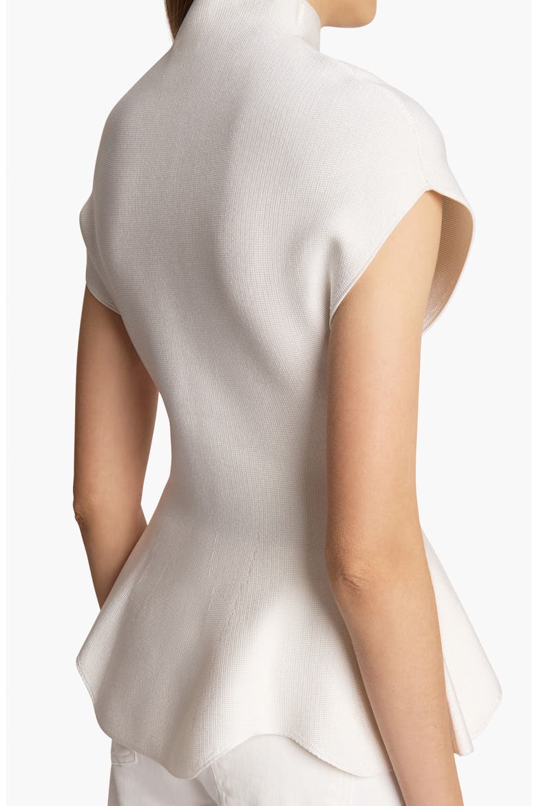 Andra Mock Neck Peplum Knit Top, Alternate, color, GLAZE