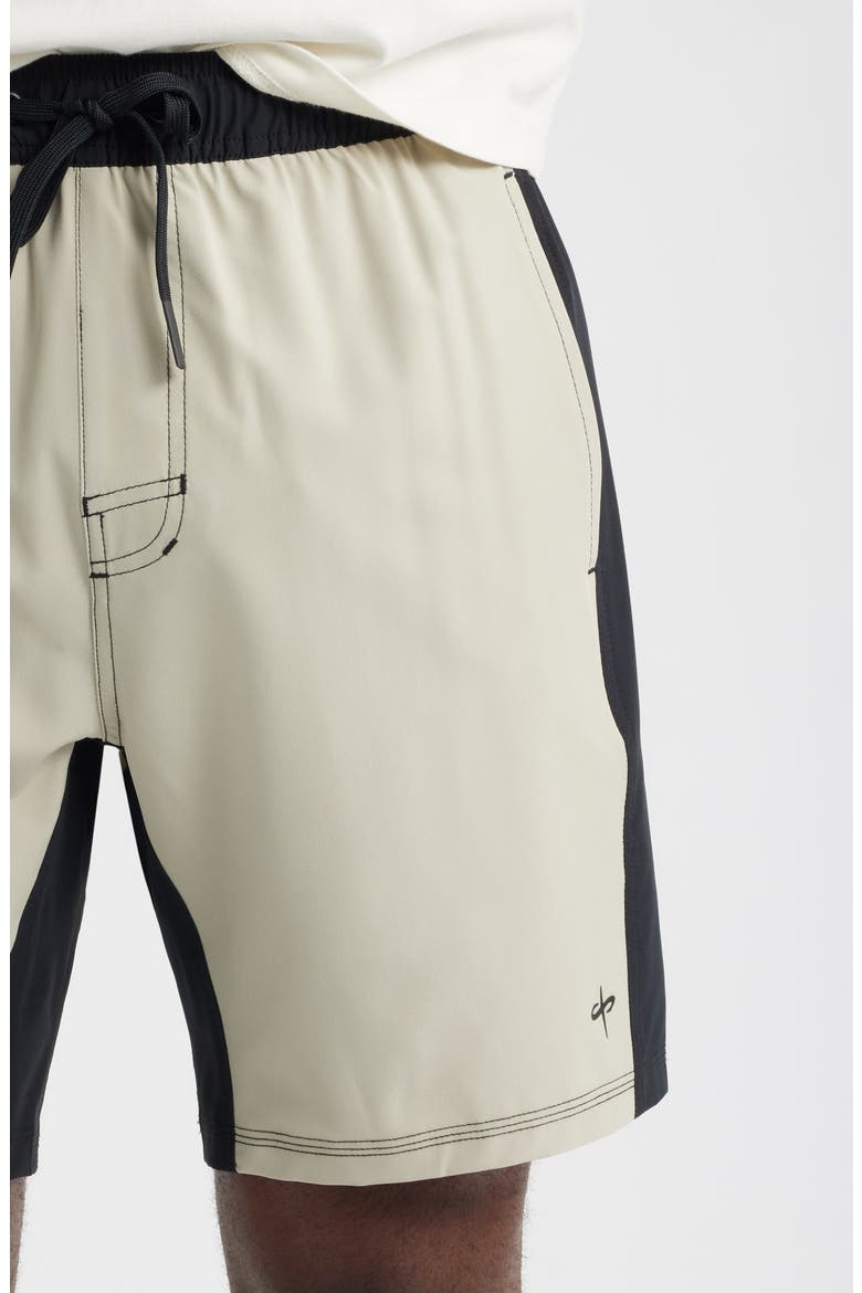 Tempo Wordmark Tech Shorts, Alternate, color, CEMENT