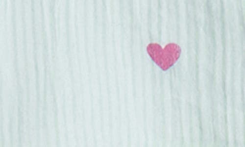 Shop Hatley Little Hearts Cotton Tiered Dress In Blue Light