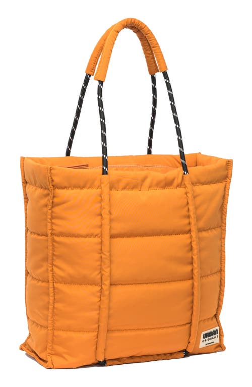 Urban Originals Palm Quilted Recycled Nylon Tote In Tan