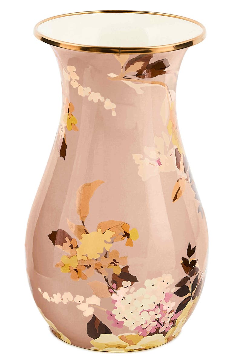MACKENZIE CHILDS Wild Rose Mauve Tall Vase, Main, color, Mauve