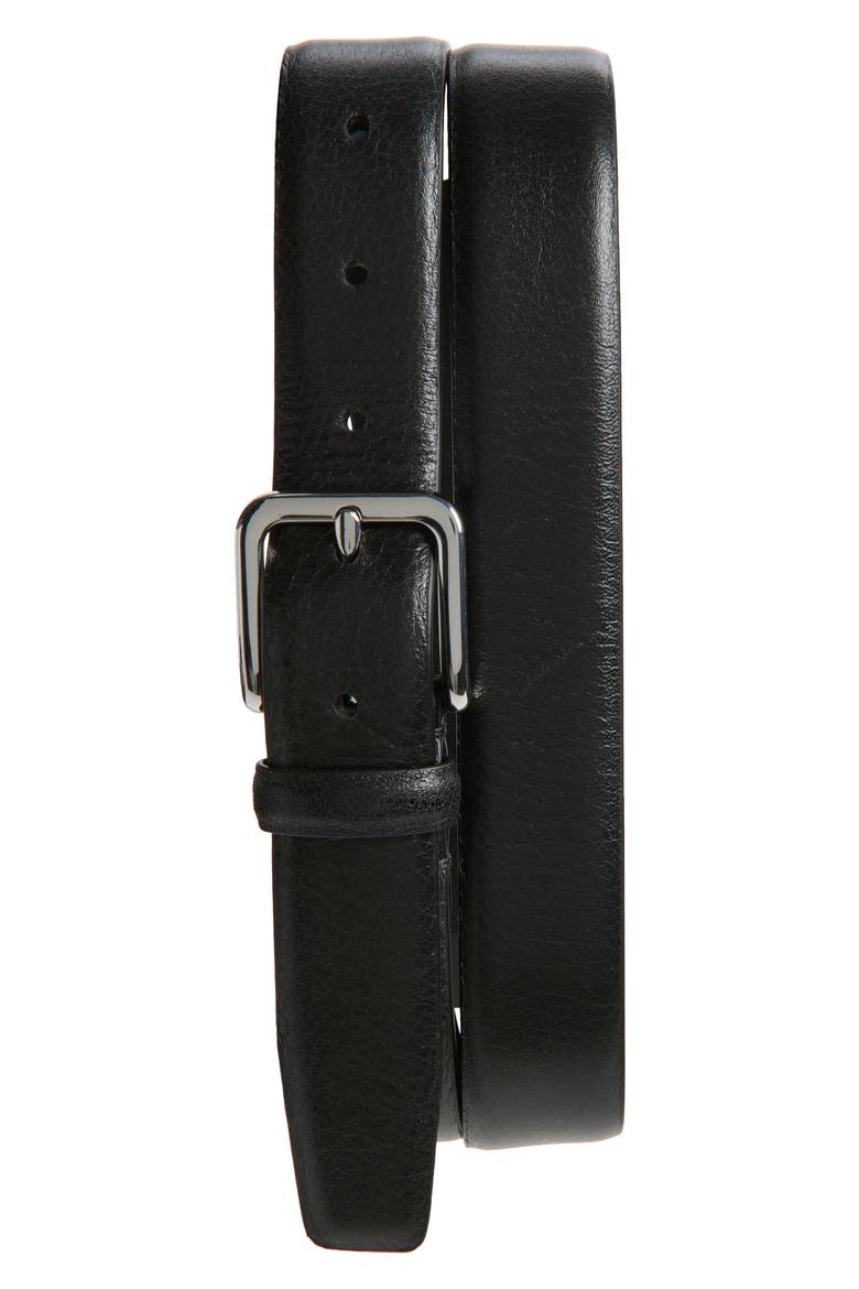 Alex Leather Belt, Main, color, BLACK