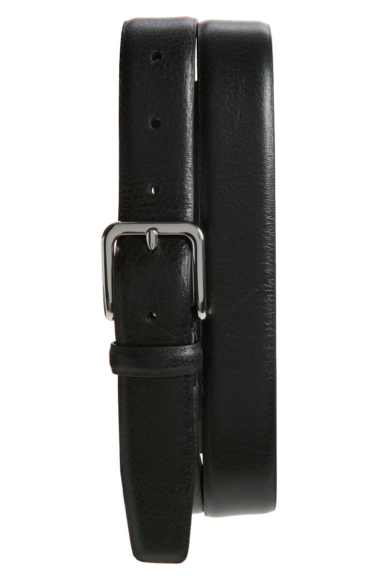 Vince Alex Leather Belt, Main, color, Black