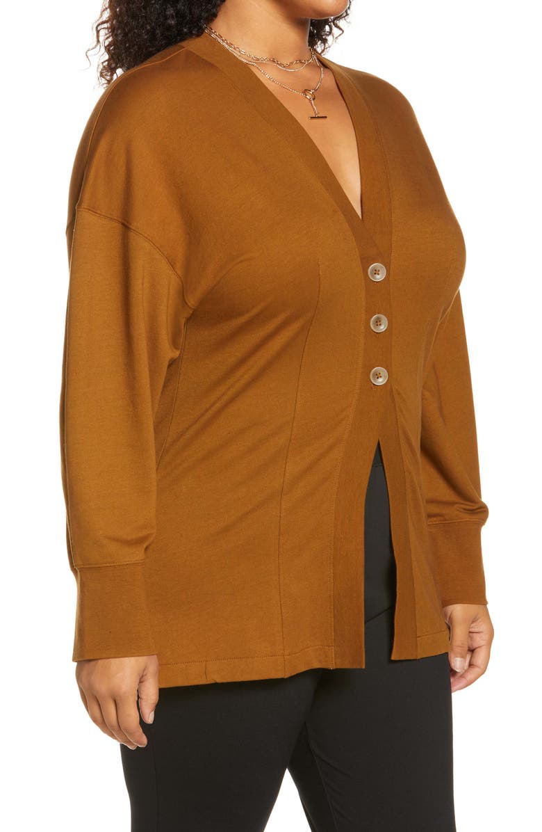 Open Edit Cotton Knit Cardigan, Alternate, color, 