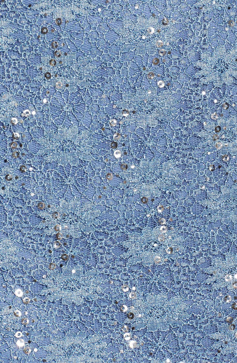 Alex Evenings Tiered Lace Sheath Dress, Alternate, color, Brush Periwinkle