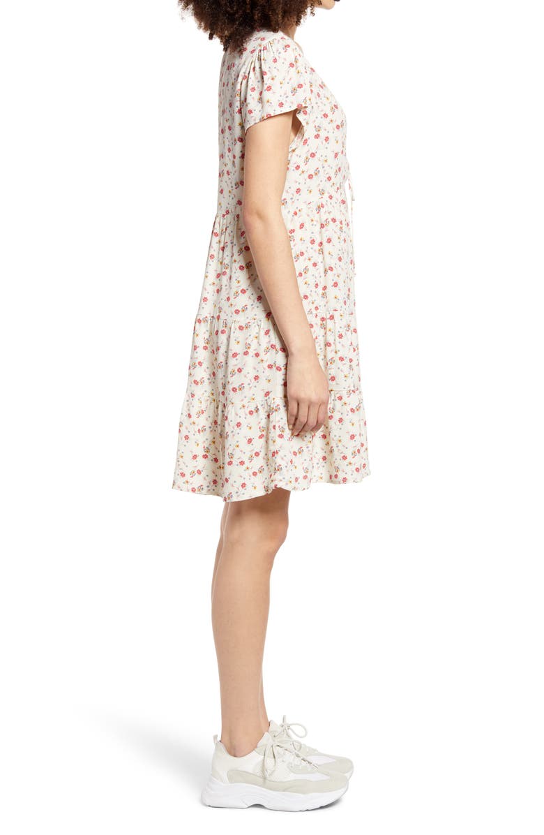Kirious Floral Print Minidress, Alternate, color, 