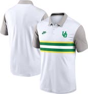 Nike Men's Nike White/Gray Oregon Ducks Athletic Prep Legacy Logo Vapor Performance Polo