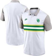 Nike Men's Nike White/Gray Oregon Ducks Athletic Prep Legacy Logo Vapor Performance Polo