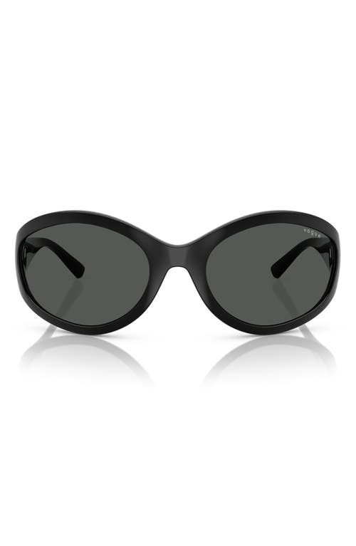Vogue 65mm Oversize Oval Sunglasses In Black