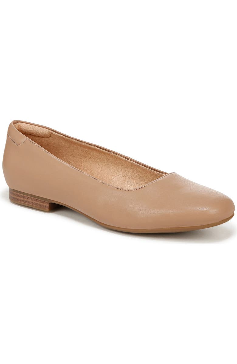 Naturalizer Kari Ballet Flat, Main, color, Taupe Faux Leather