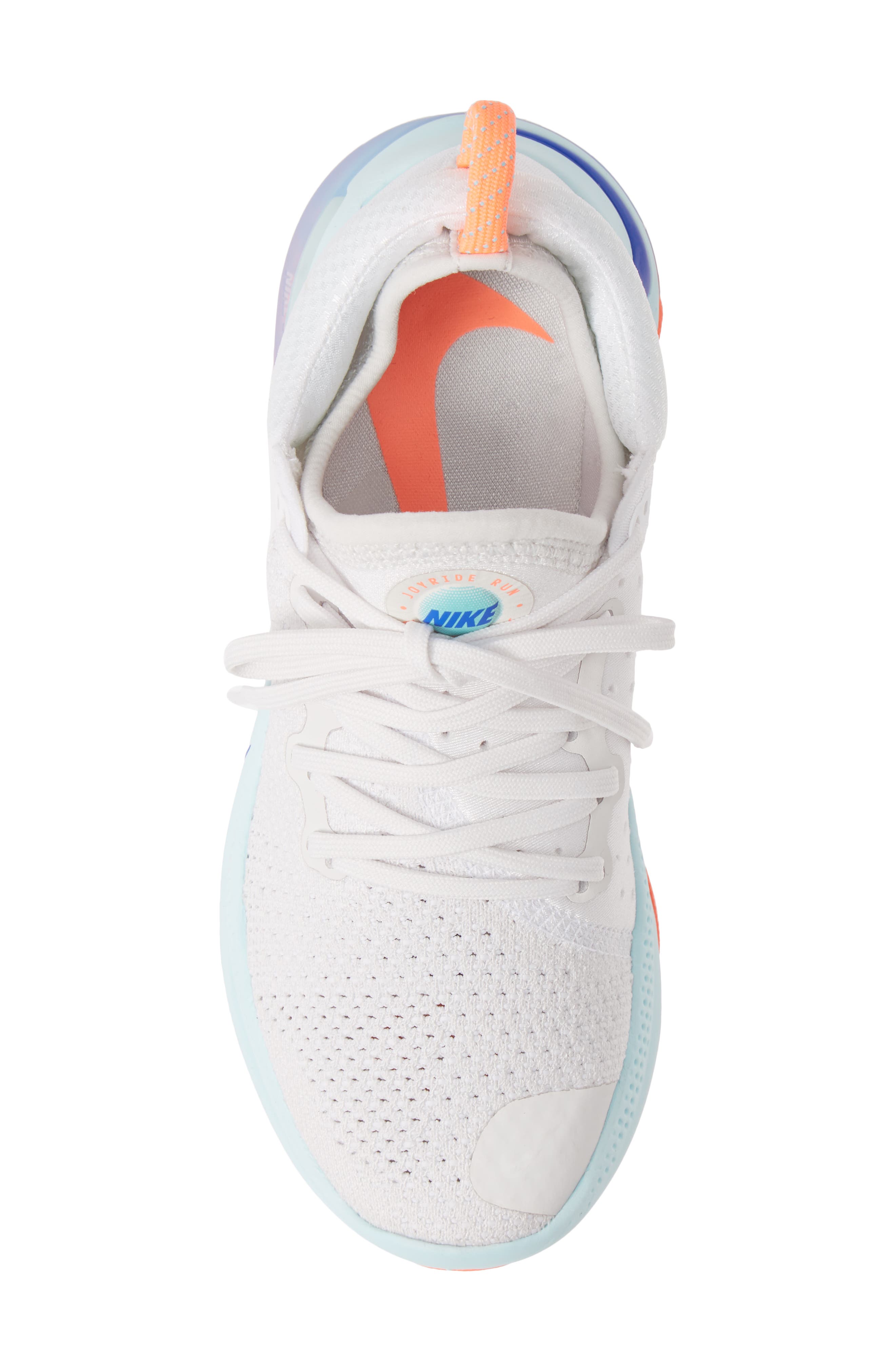 Joyride Run Flyknit Running Shoe, Alternate, color, WHITE/ RACER BLUE/ PLATINUM