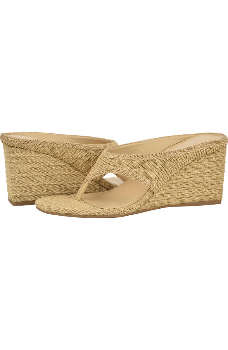 Calvin Klein Marcheli Wedge Sandal, Alternate, color, Raffia
