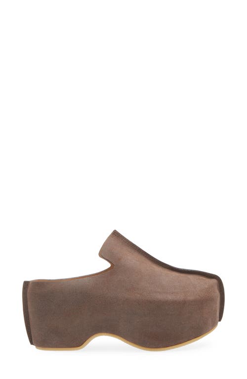 Jw Anderson Plateau-mules Aus Wildleder 50mm In Burgundy
