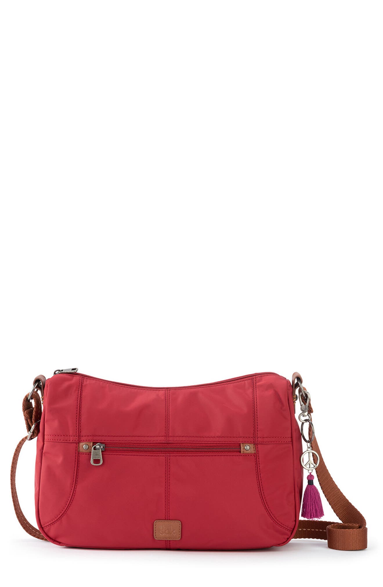 The Sak Esperato Nylon Hobo, Alternate, color, Crimson